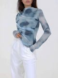 Mock Neck Chiffon